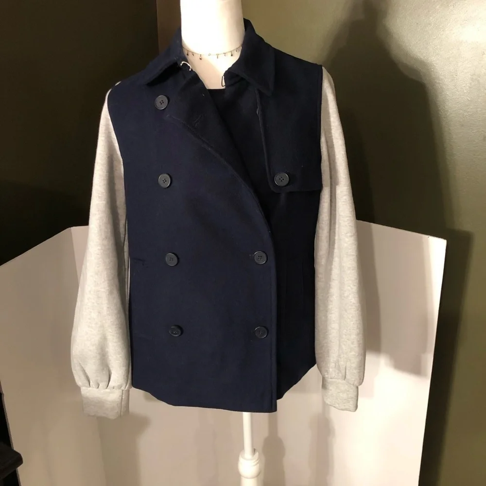 🆕Tommy Hilfiger Wool W/ Cotton Sleeves Jacket